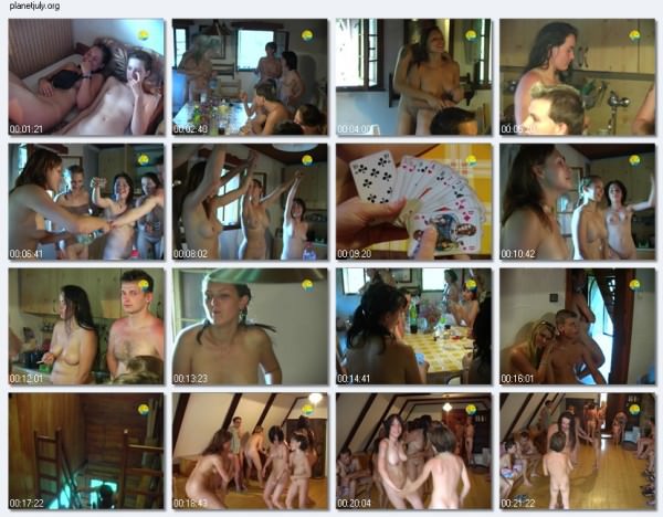 Family nudism - the Disco in a cottage Family nudism - the Disco in a cottage